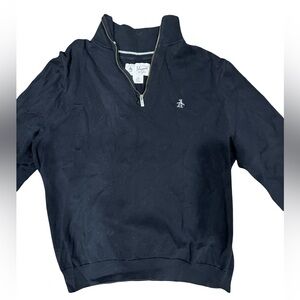 Original Penguin Men's Black Quarter-Zip Sweater